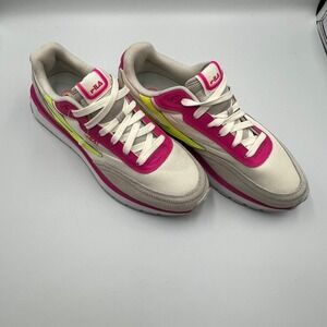 Fila Renno N Generation Sneakers Women's Size 9 White Pink Neon 5RM01980-111 New
